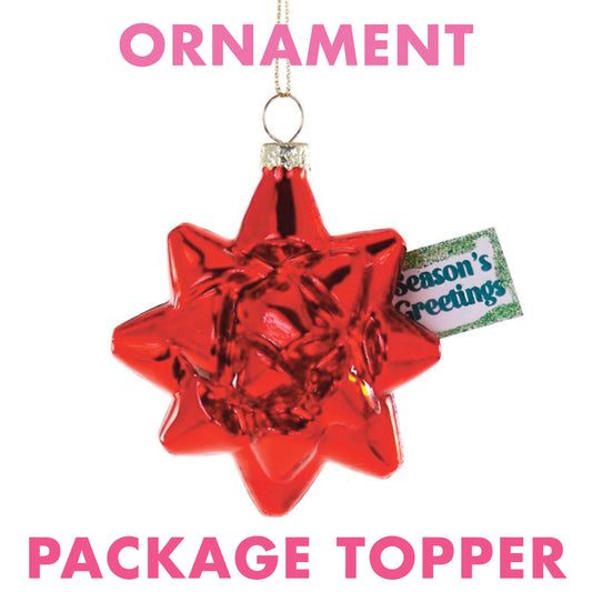 Vintage Bow Ornament / Package Topper