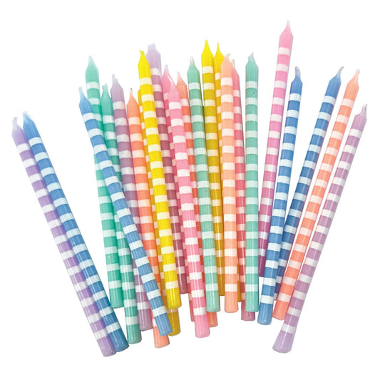 Meri Meri Pastel Stripe Birthday Candles