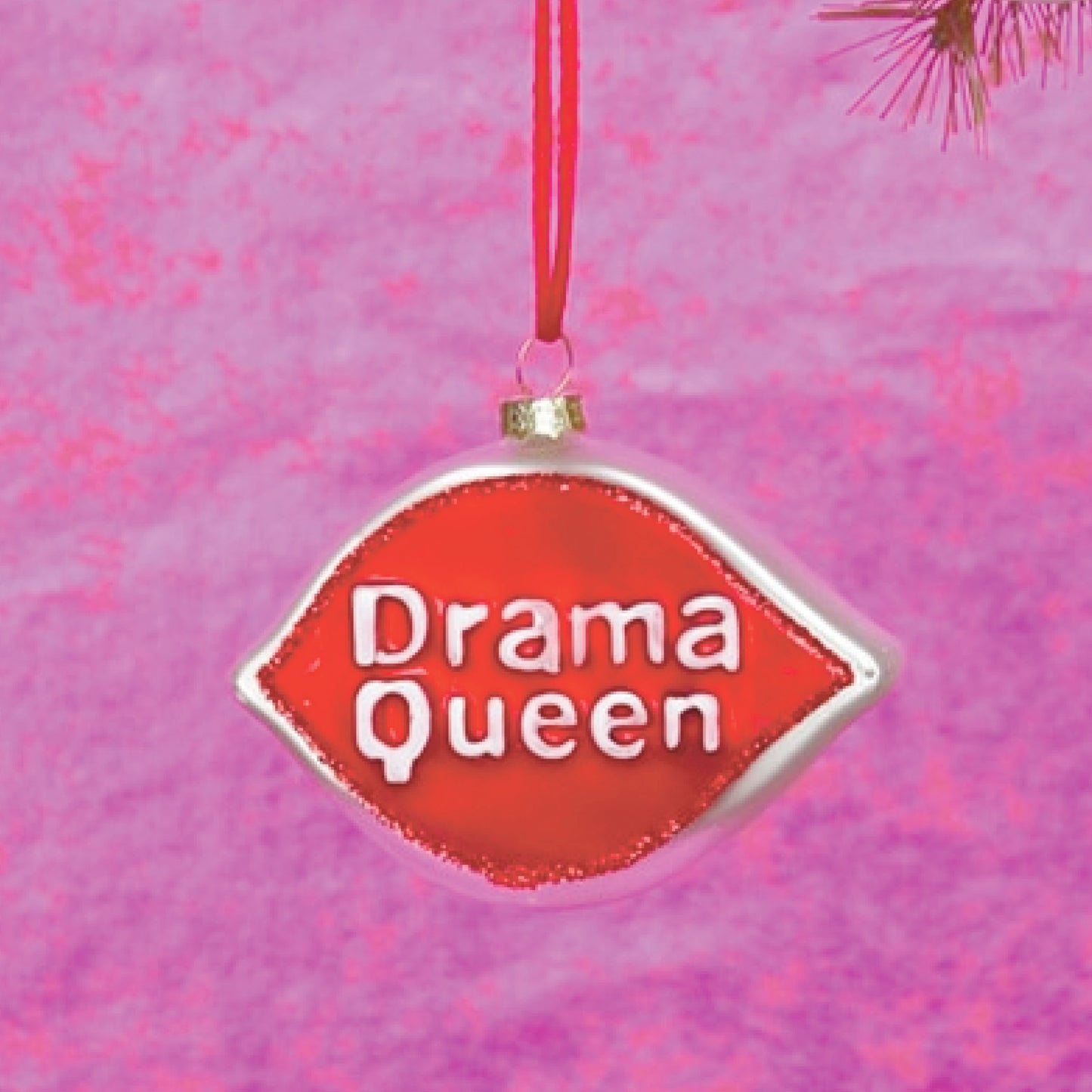Drama Queen Glass Ornament