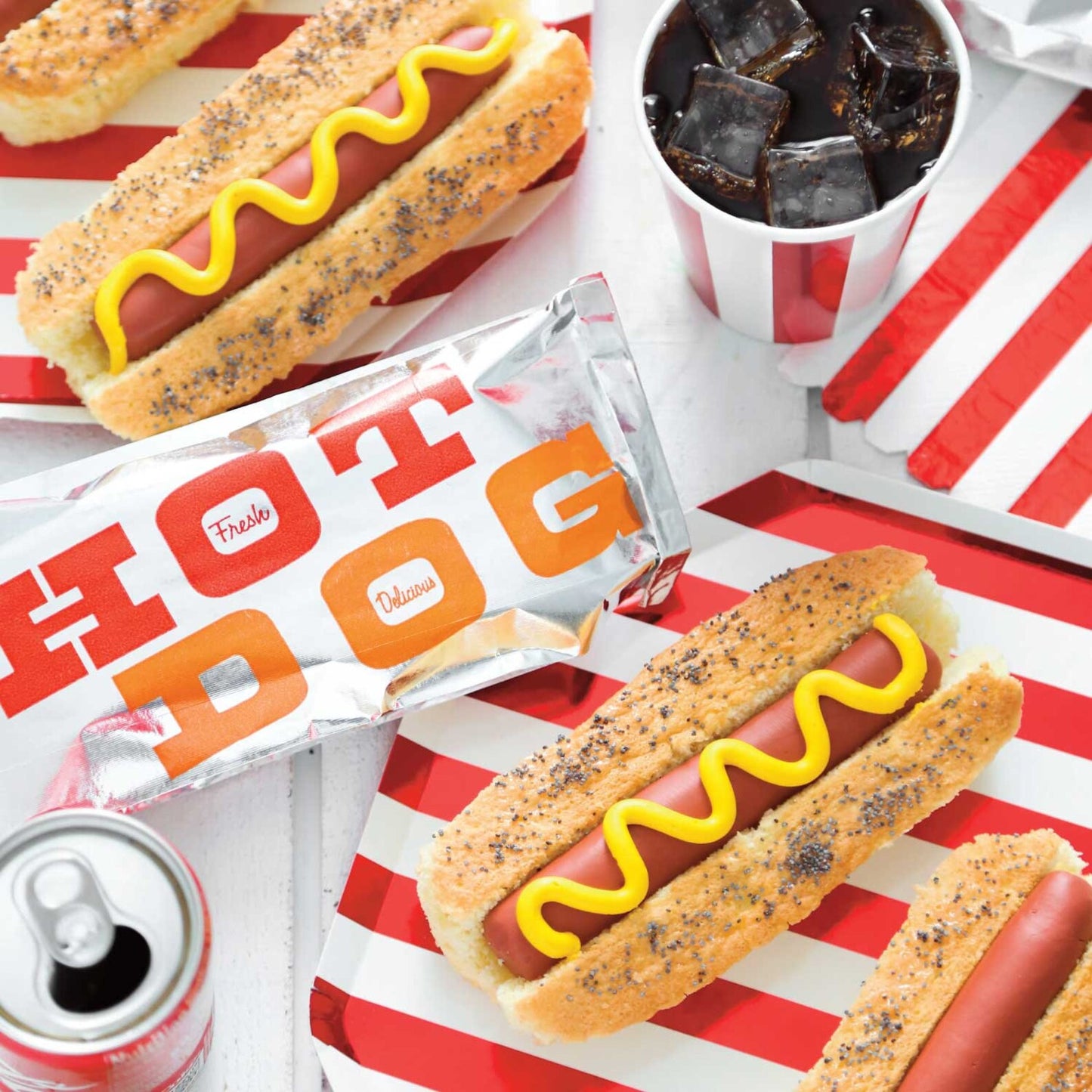 Retro Foil Hot Dog Bags