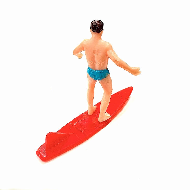 Surfer Cake Topper, Vintage Surf Decor