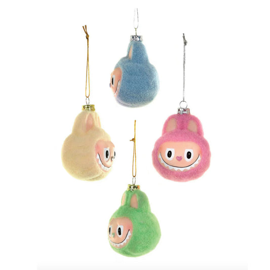 Cody Foster Fuzzy Monster Face Glass Labubu Ornament