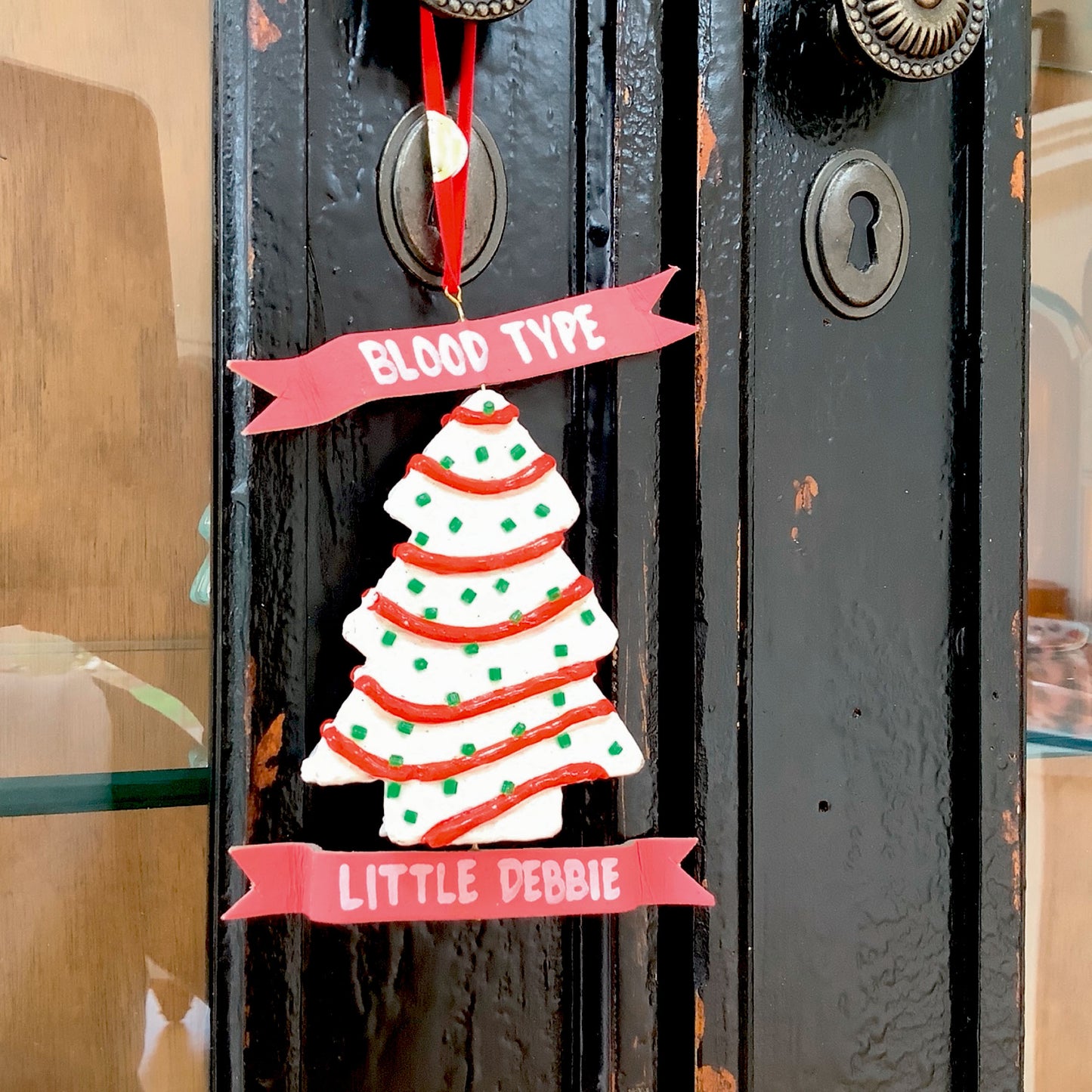 Blood Type Little Debbie Glass Ornament by Cody Foster