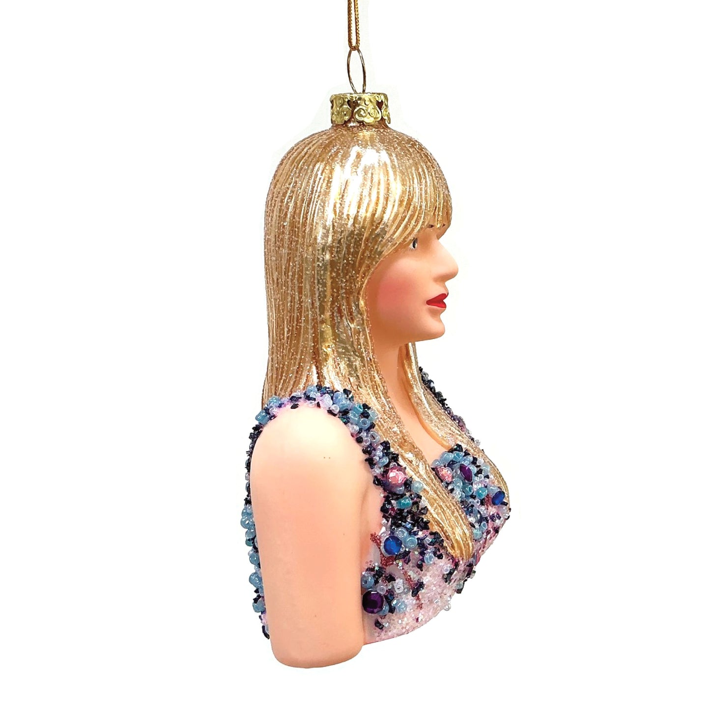 Taylor Swift Bodysuit Glass Ornament by Cody Foster