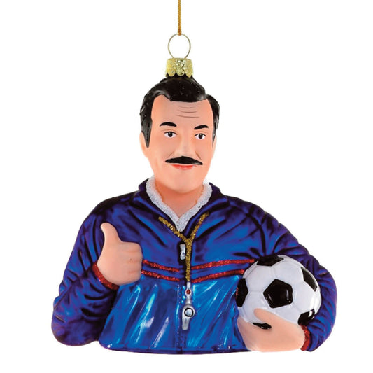 Ted Lasso Glass Ornament