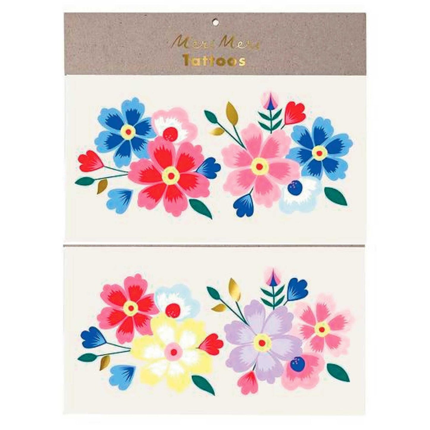 Bright Floral Kashmiri Tattoos