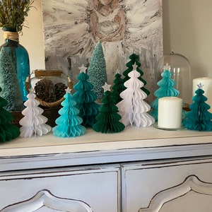 Green Forest Honeycomb Tree Decorations