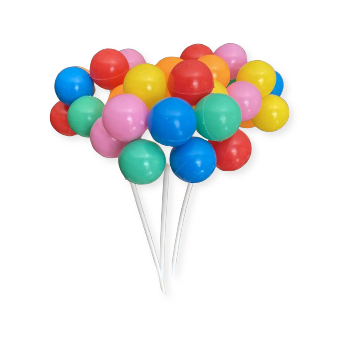 Party Balloon Cupcake Picks (3 Stems)