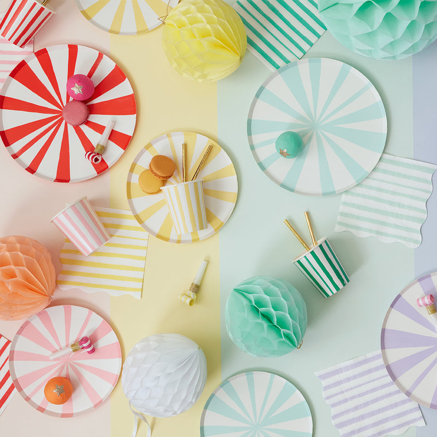 Red Stripe Dinner Plate