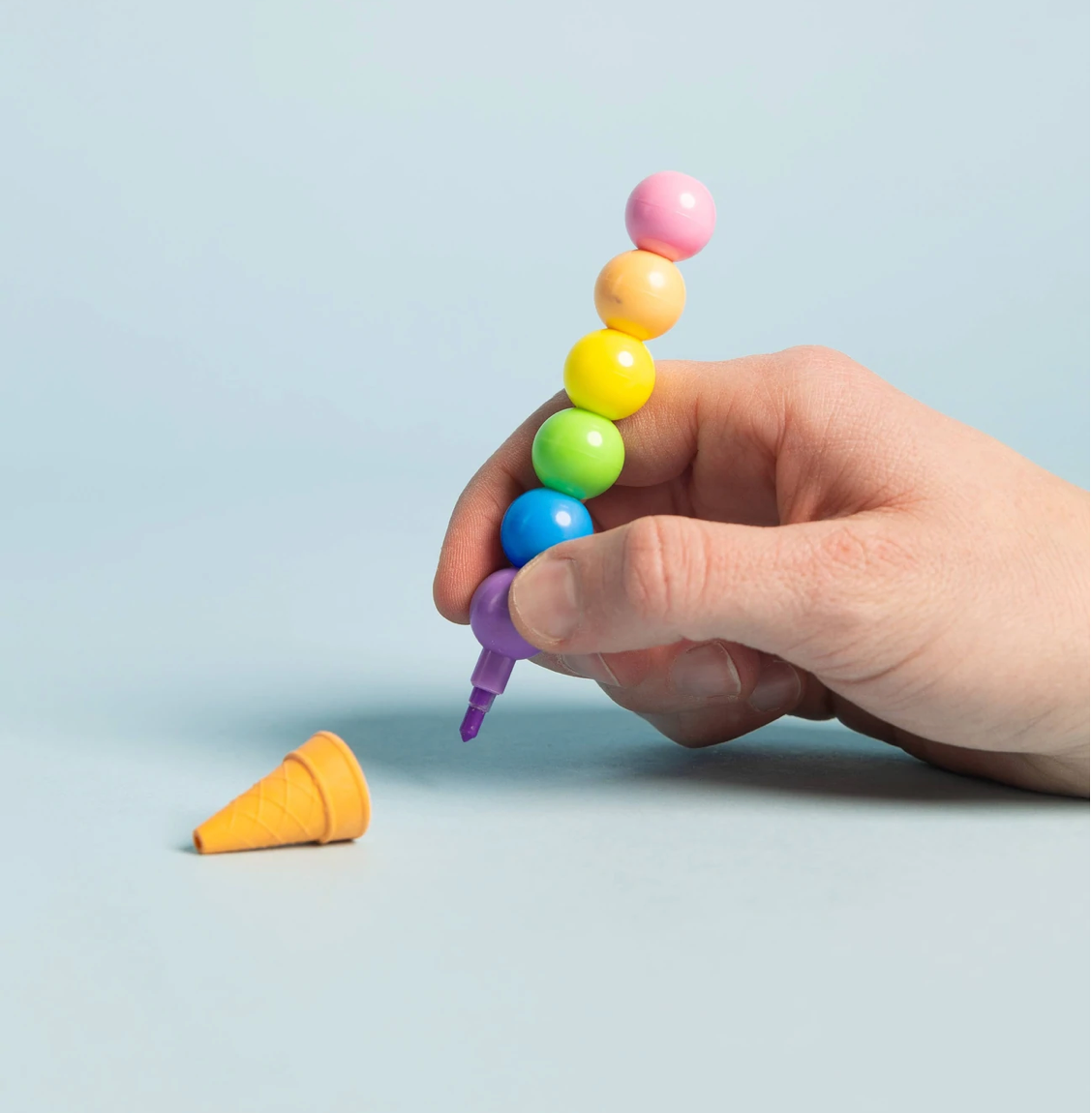 Ice Cream Cone Scented Stacking Erasable Crayons