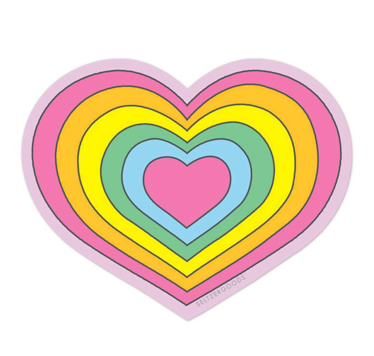 Rainbow Heart Vinyl Sticker