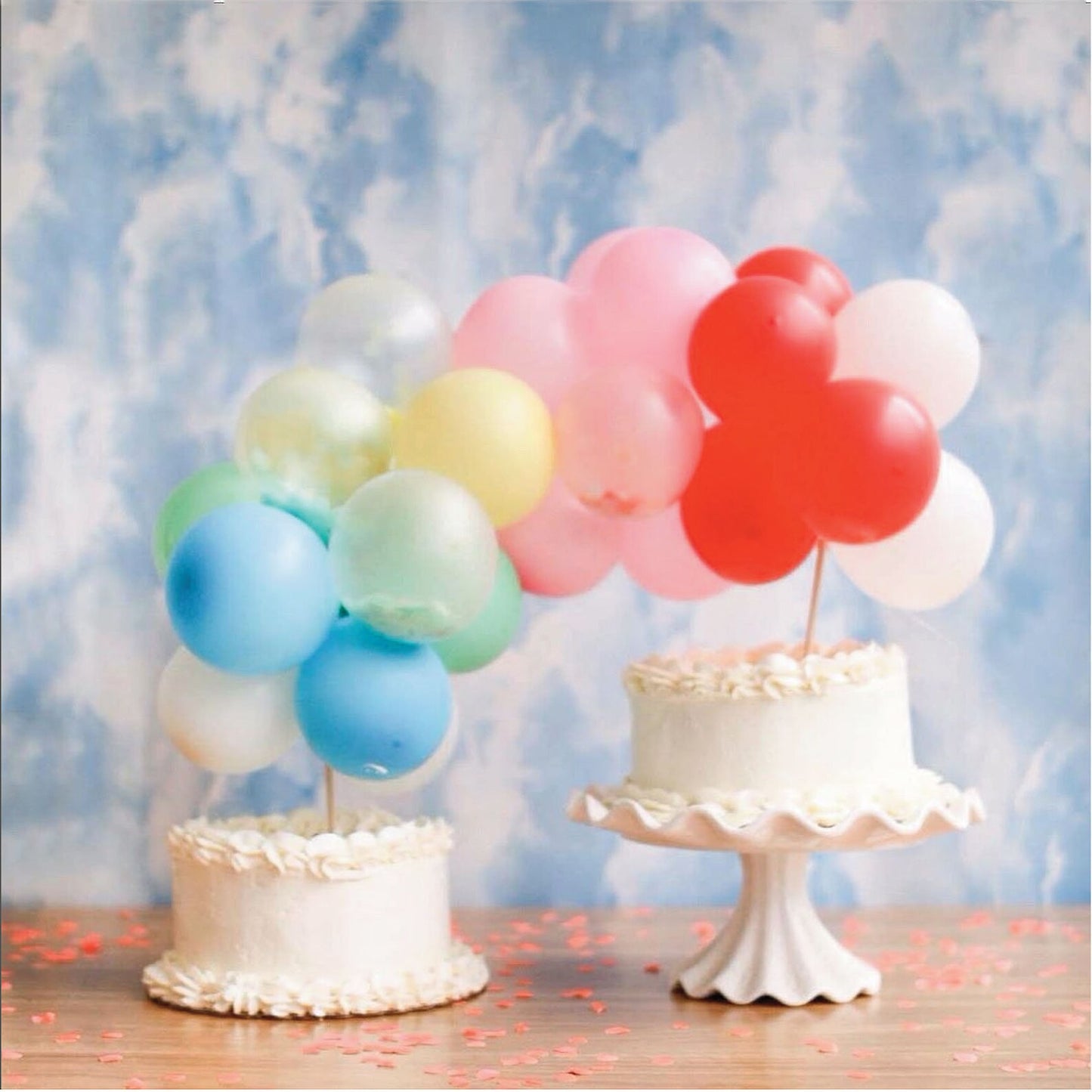 Rainbow Balloon Cake Topper Kit