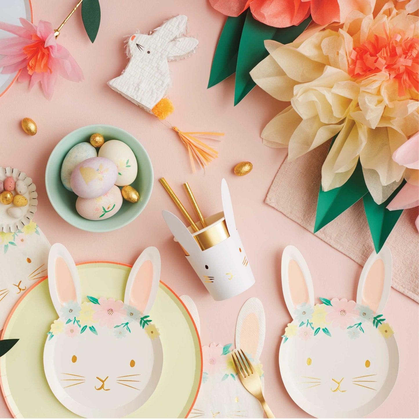 Floral Bunny Napkins