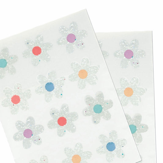 Glitter Daisy Stickers