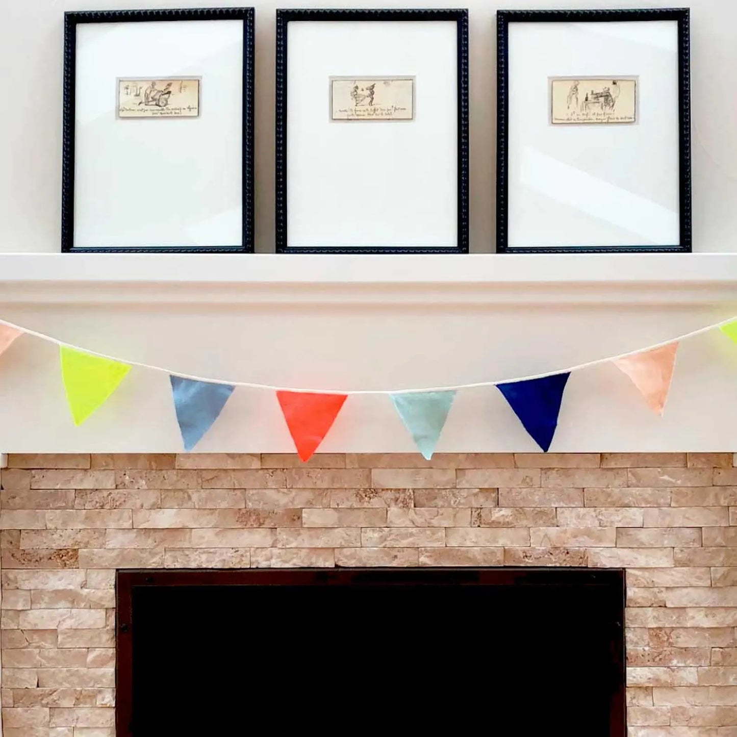 Multicolor Knitted Flag Garland