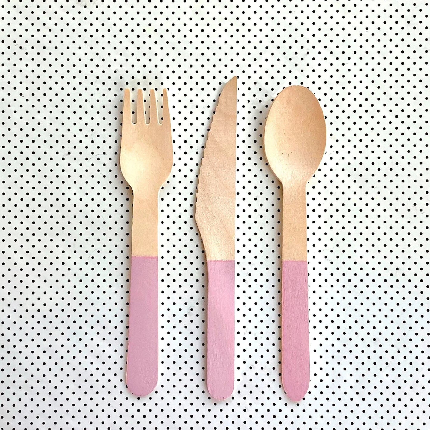 lavender pink wood utensils