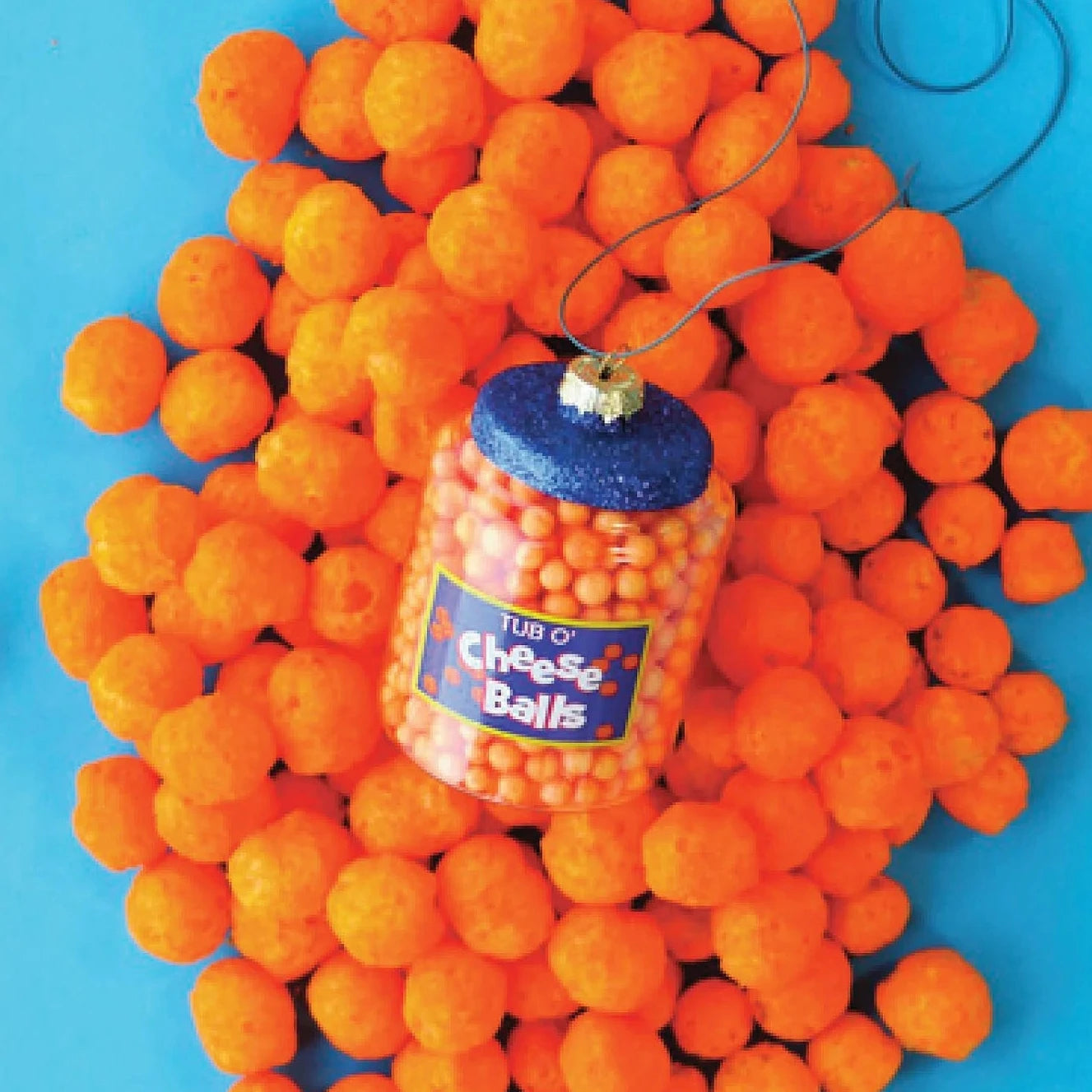 Tub O’ Cheese Balls Glass Ornament from Cody Foster