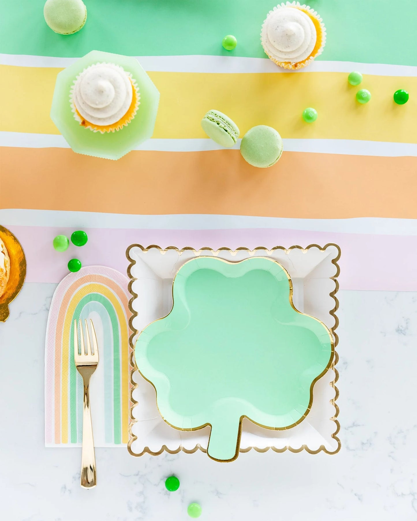 Pastel Rainbow Napkin St Pat Theme