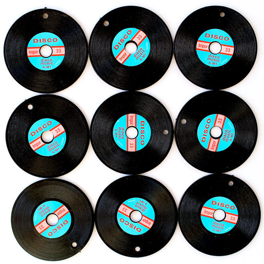 Large Vintage Disco Record Charms (3)
