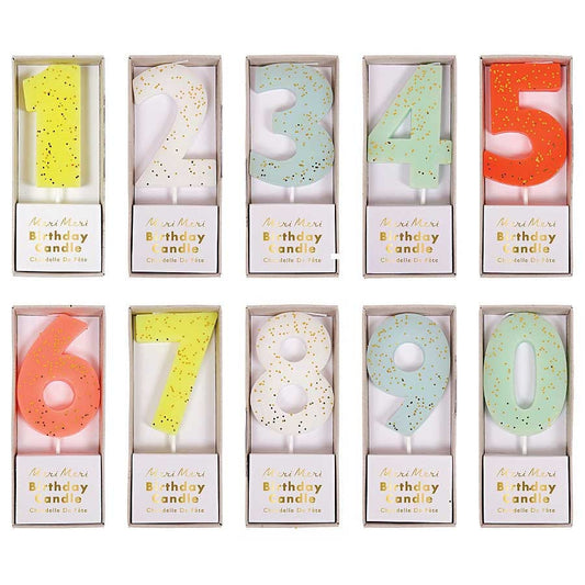 Large Glitter Number Candles