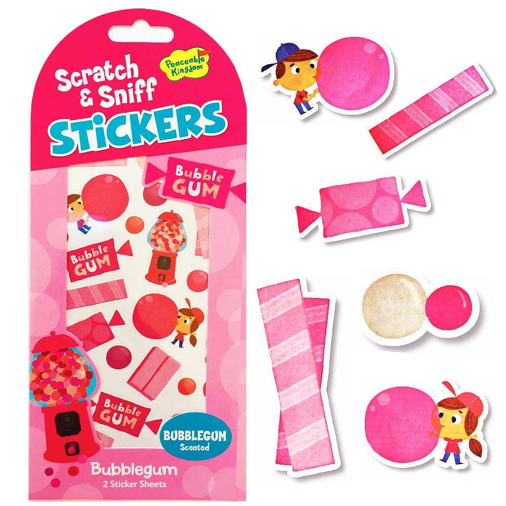 Bubble Gum Scented Stickers