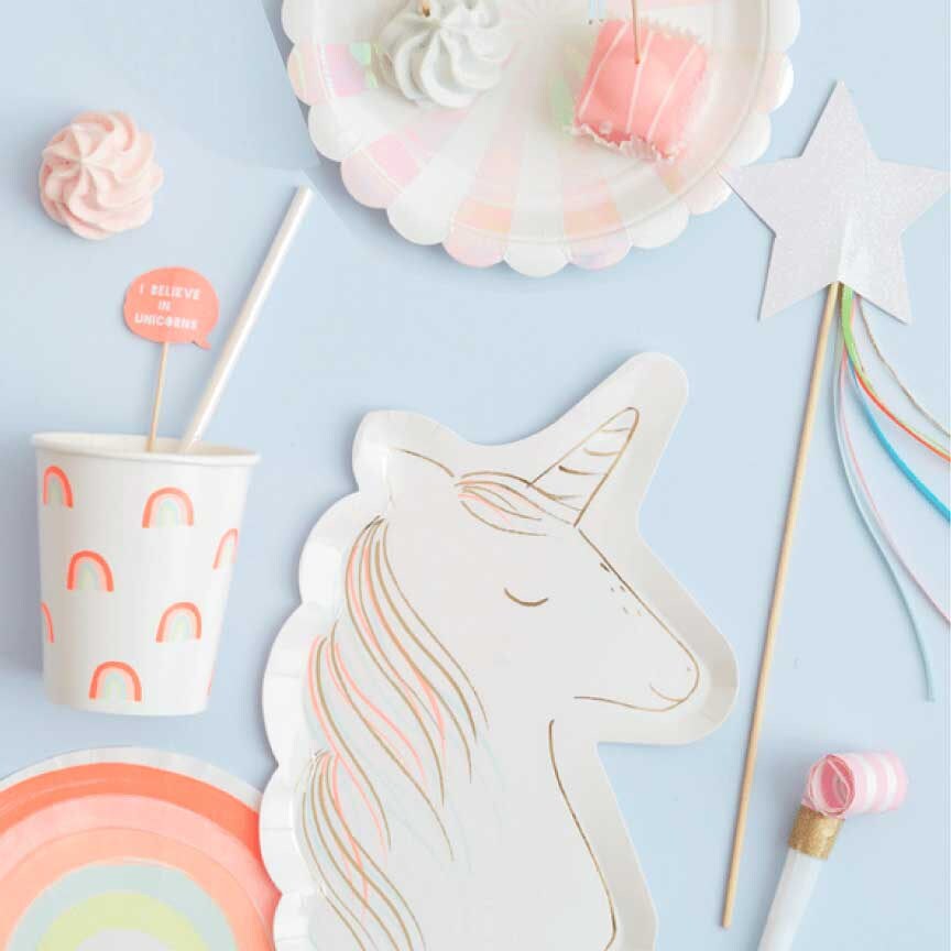 Pastel Rainbow Party Plates