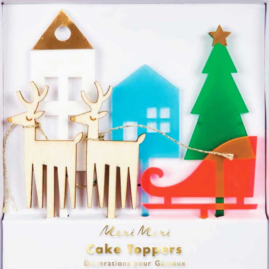 Christmas Village Cake Toppers