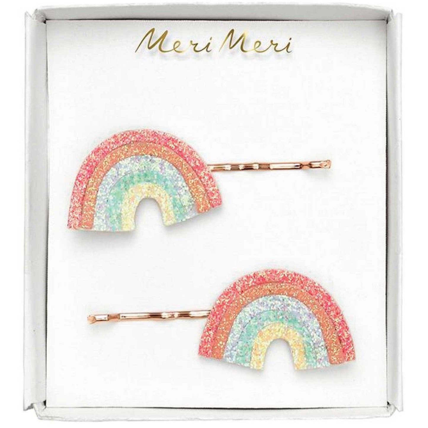 Glitter Rainbow Hair Clips