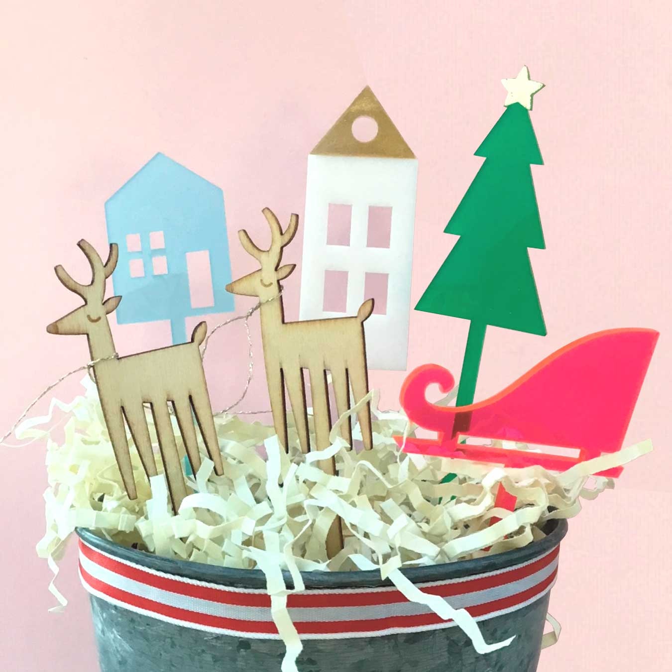 Christmas Village Cake Toppers