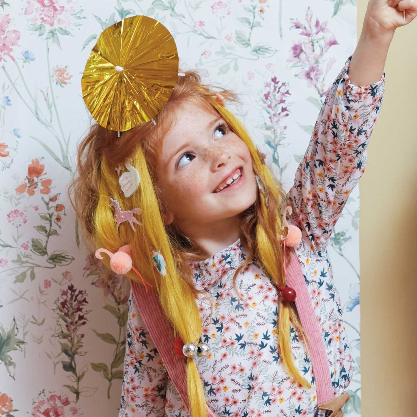 Ribbon Gem Hair Clips