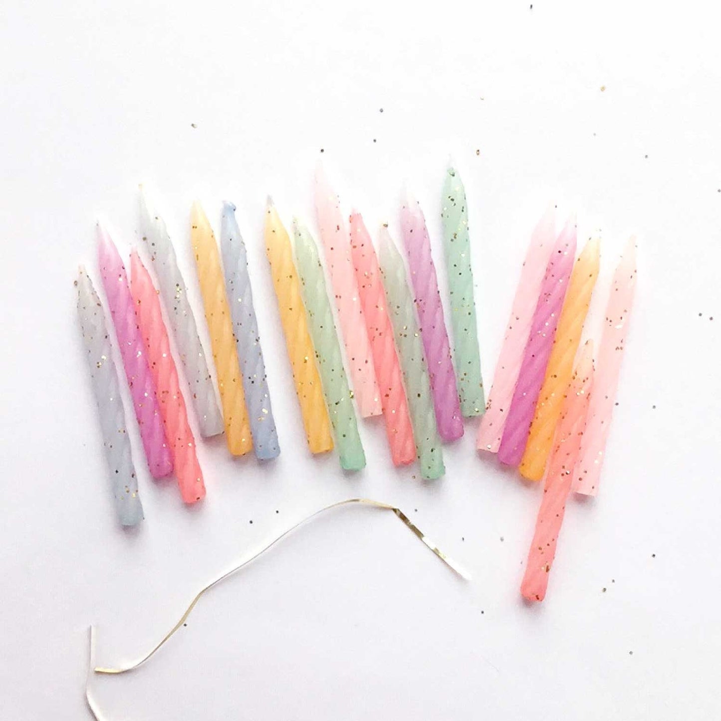 Twisted Pastel Birthday Candles (Set of 18)