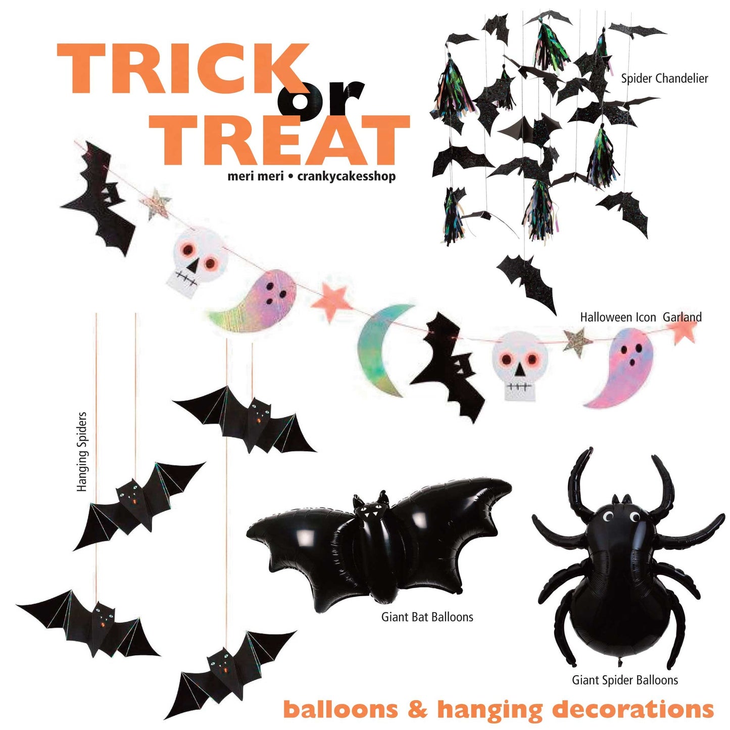 3-Foot Giant Spider Balloons (set of 3)