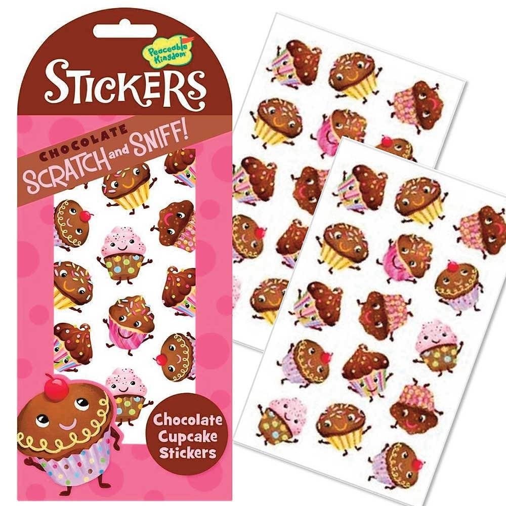 Chocolate Cupcake Scratch and Sniff Stickers
