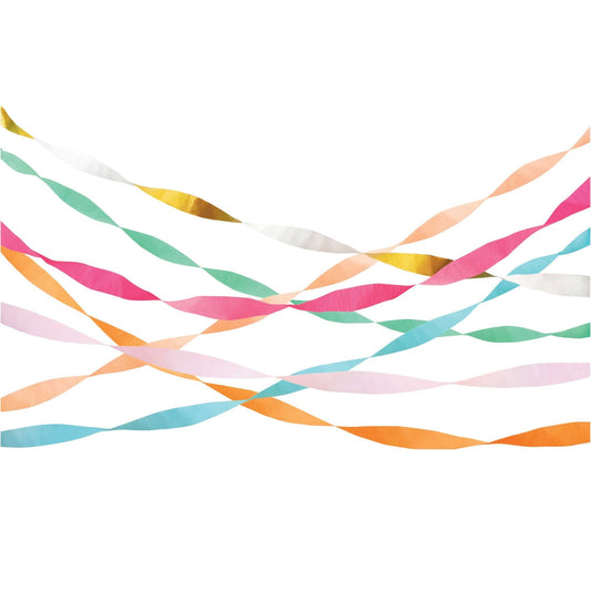 Bright crepe paper streamers Meri Meri