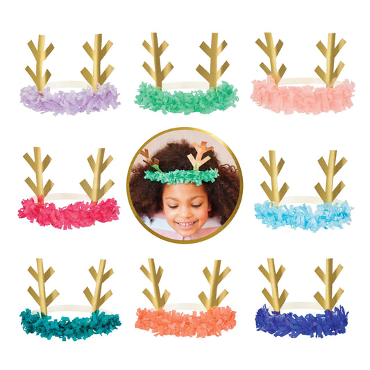 Reindeer Fringe Party Hats