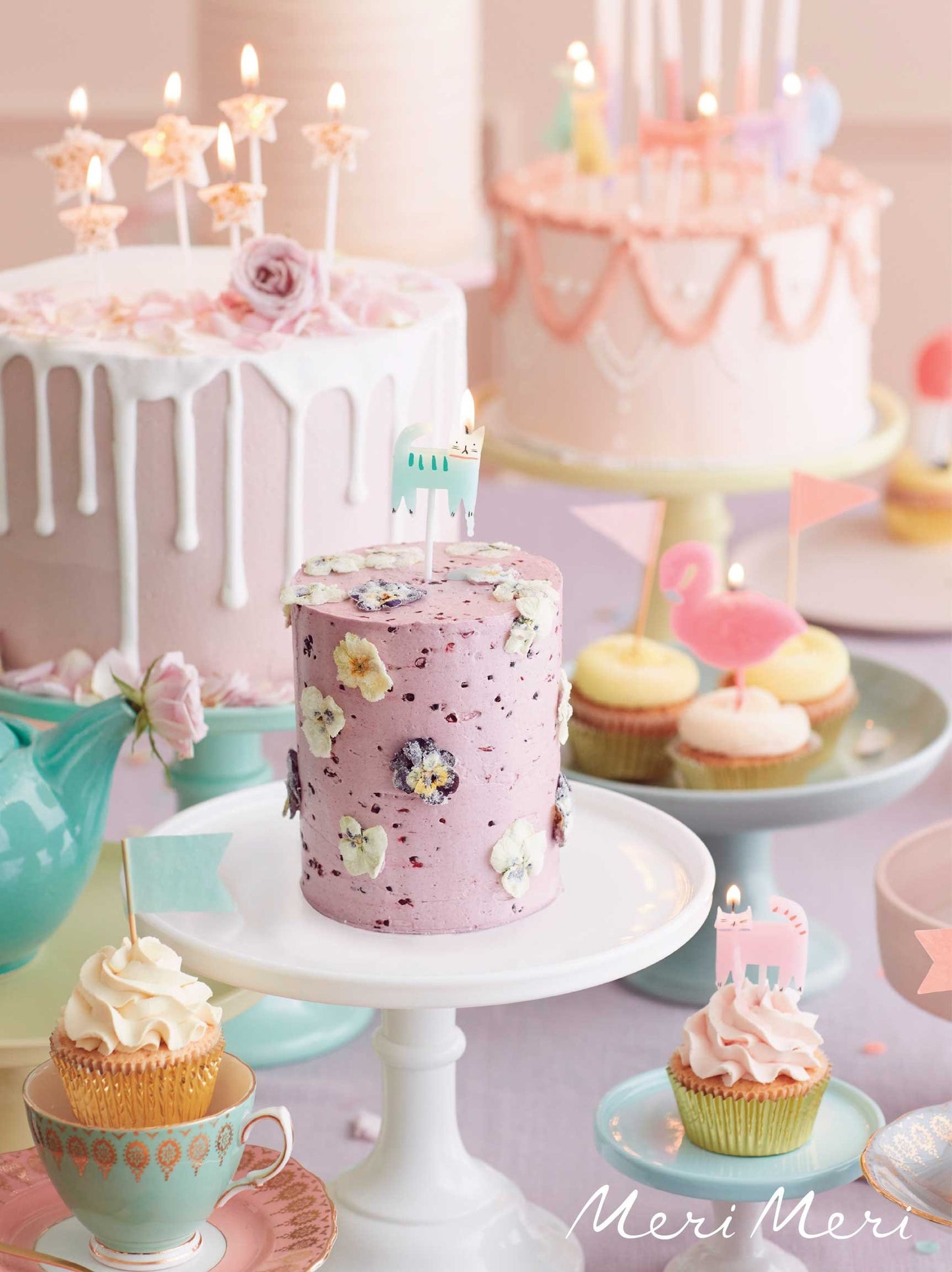 Daisy Pattern Cake Candles