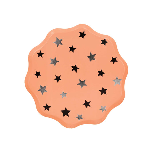 Pastel Halloween Star Pattern Plates