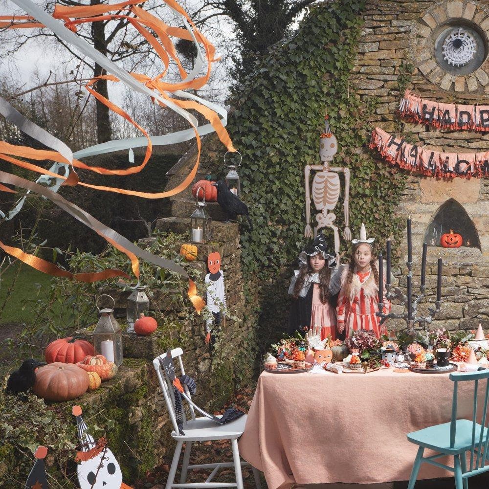 Vintage Halloween Crepe Paper Streamers Set