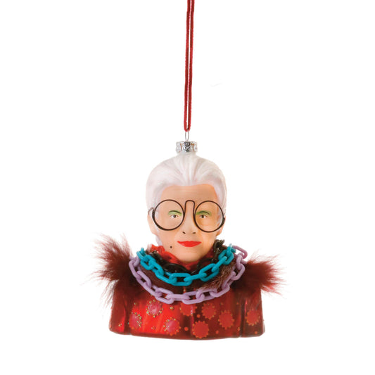 Iris Apfel Christmas Ornament