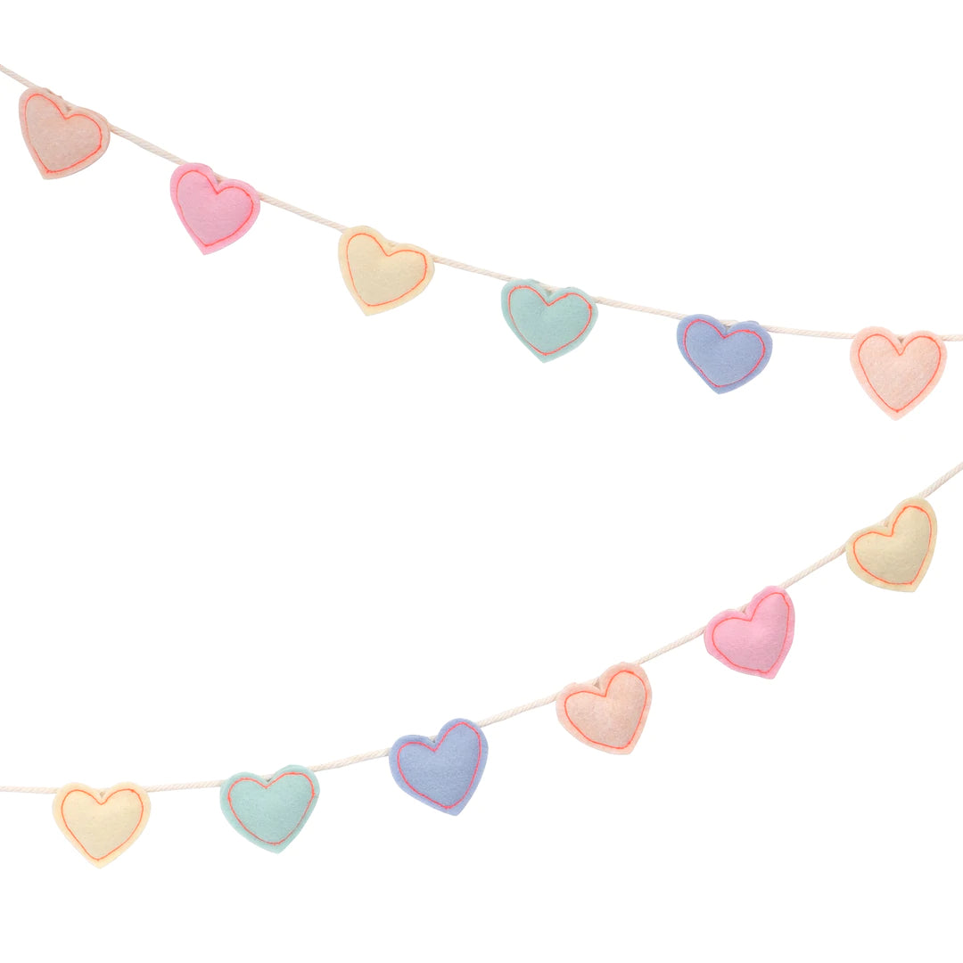 pastel heart garland