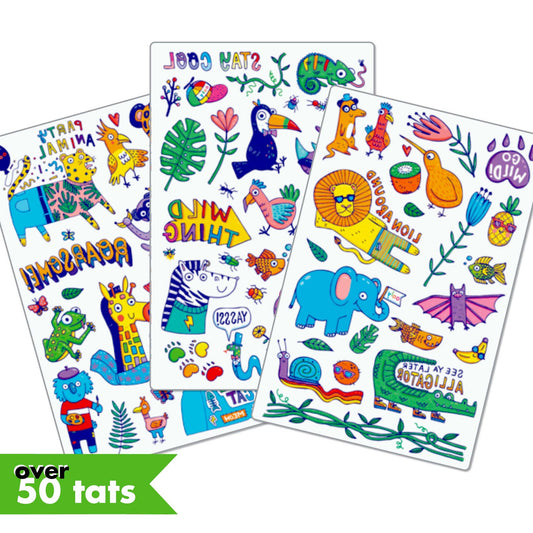 Party Animals Tattoos for Kids