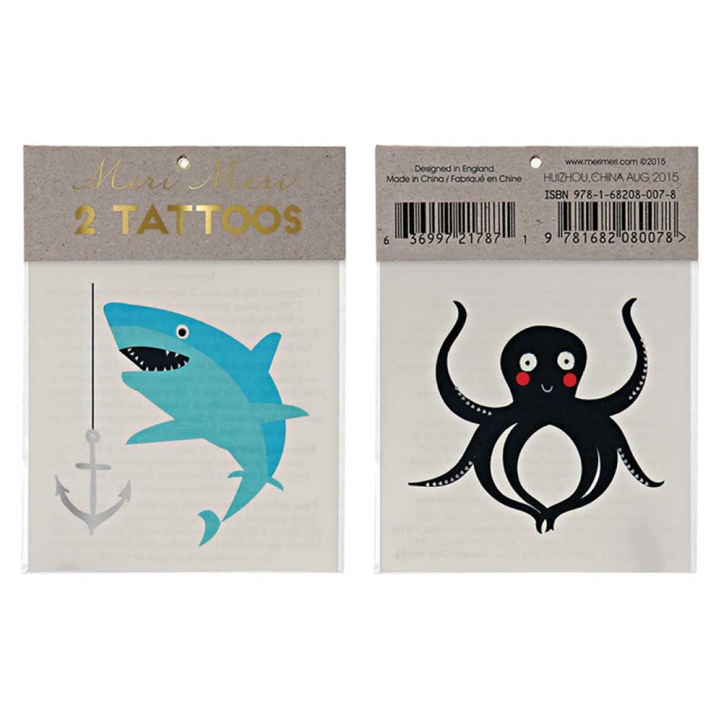 Under the Sea Shark & Octopus Tattoo