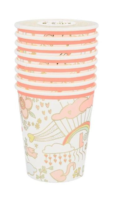 Valentine Doodle Paper Cups