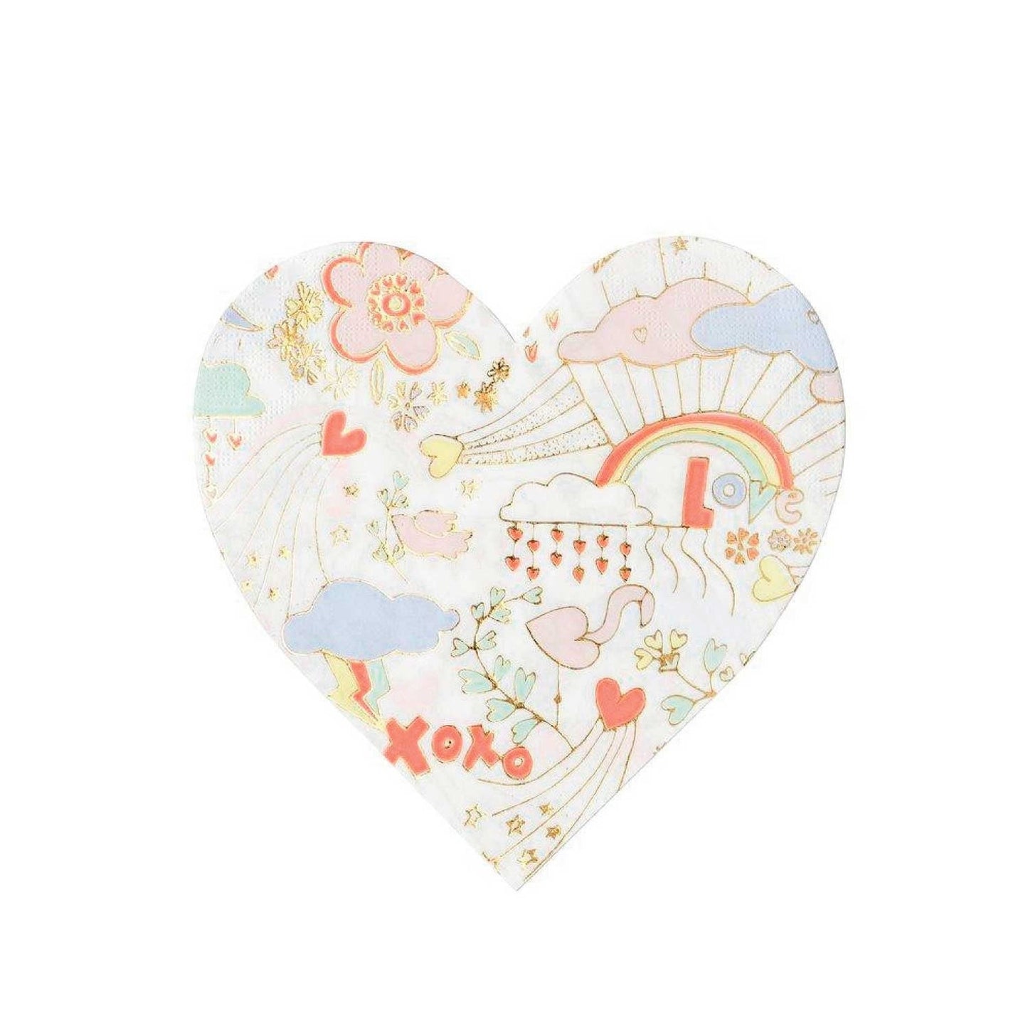 Valentine Doodle Large Napkins