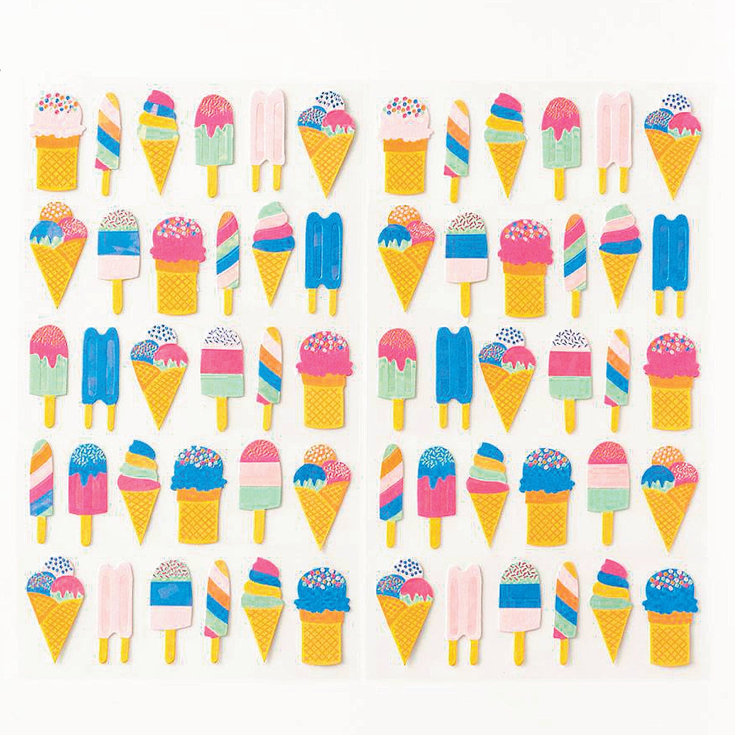 Ice Cream Holographic Stickers