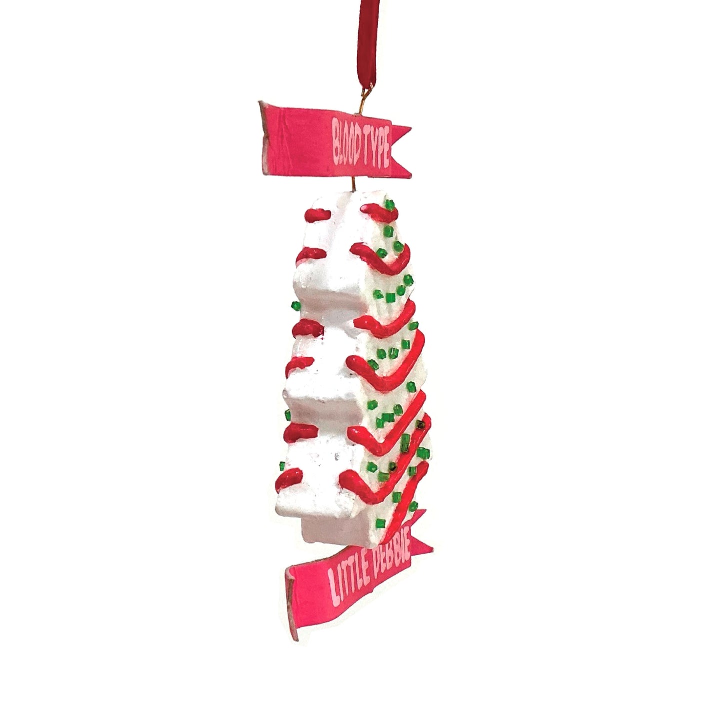 Blood Type Little Debbie Glass Ornament by Cody Foster