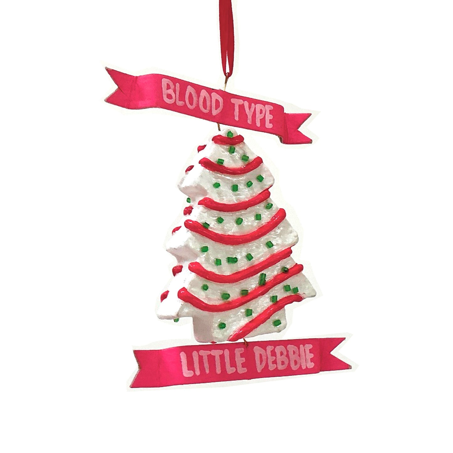 Blood Type Little Debbie Glass Ornament by Cody Foster