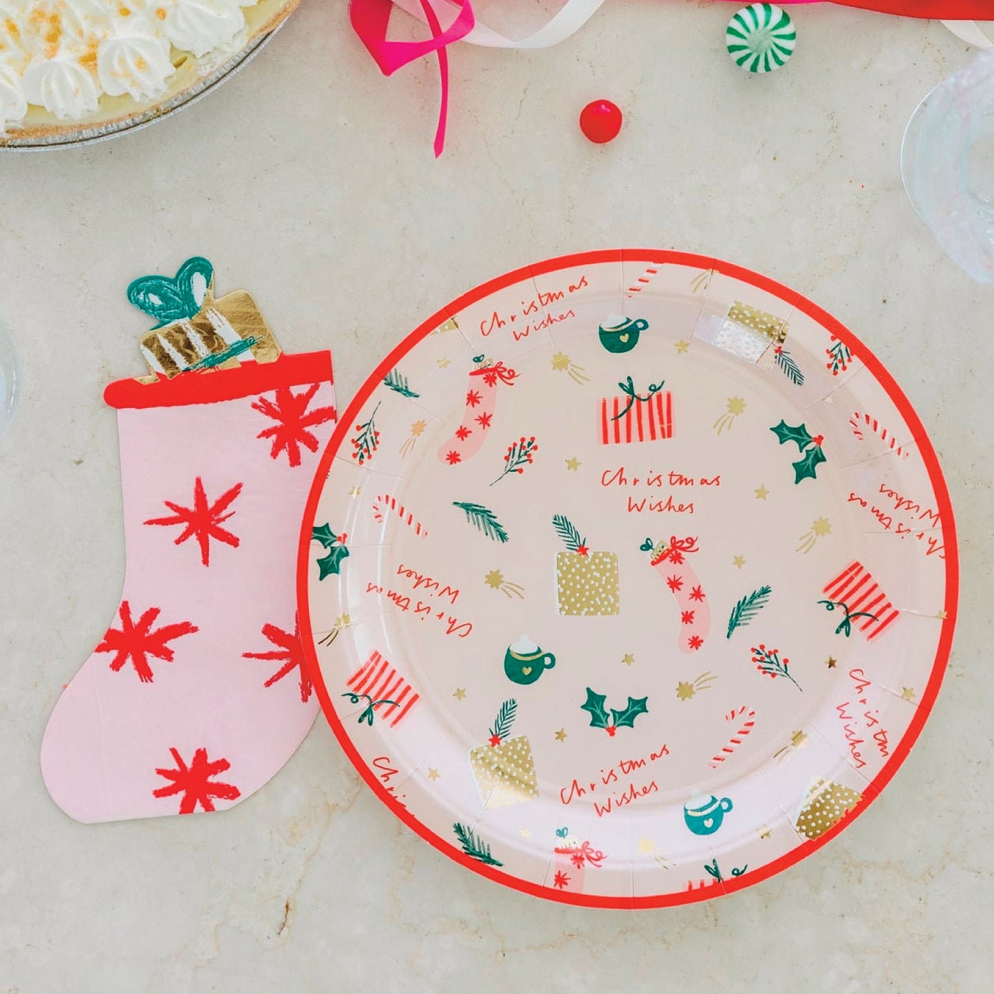 Christmas Wishes Paper Plates