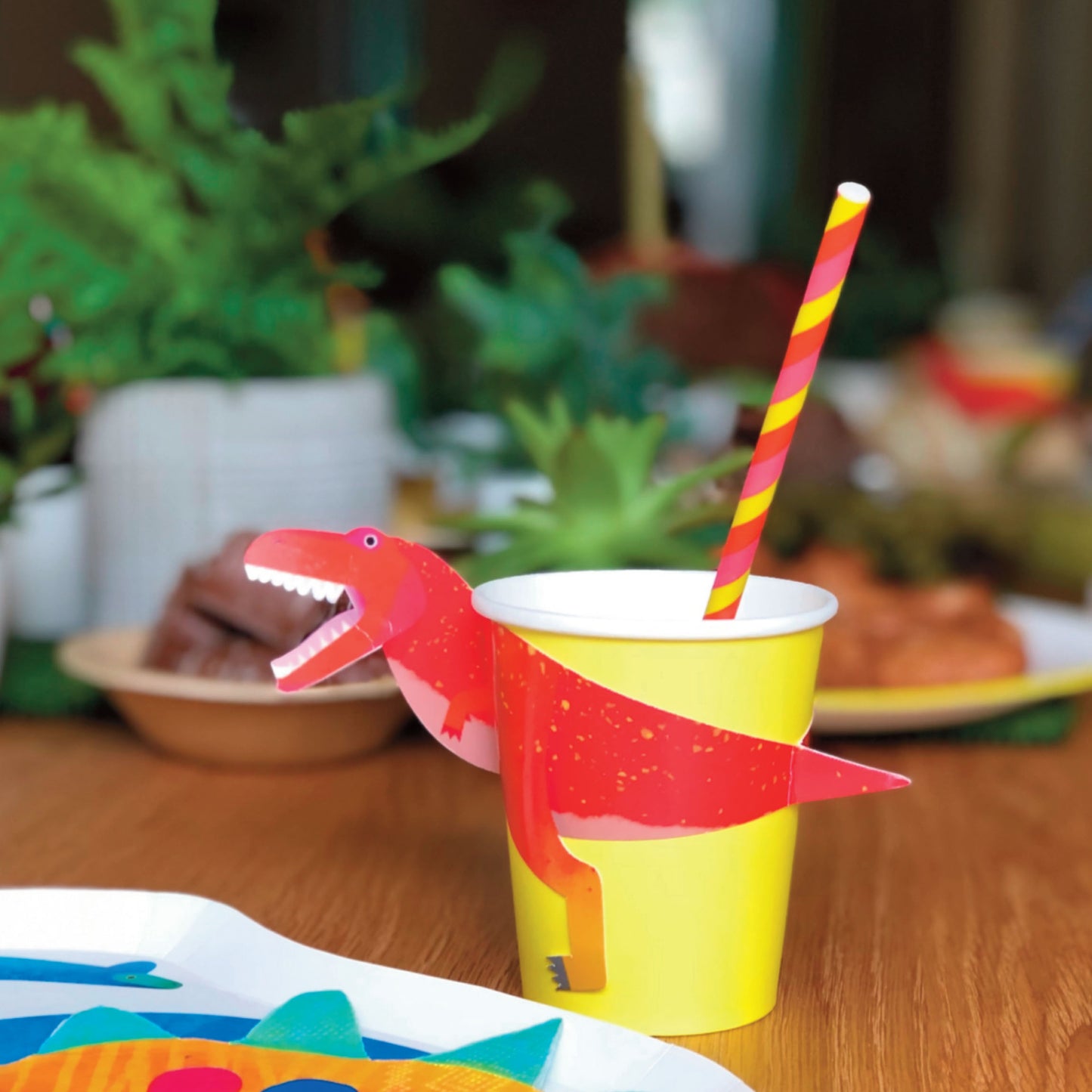 T-Rex Dinosaur Paper Cups