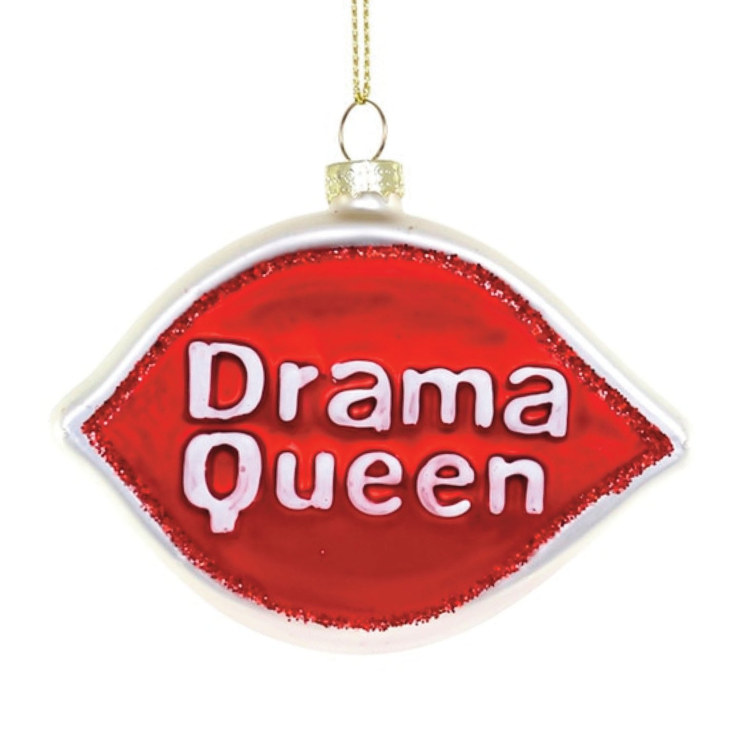 Drama Queen Glass Ornament